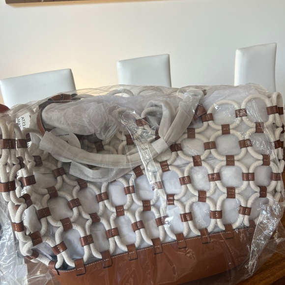 STAUD Squillo Leather & Rope Tote Bag - Picture 13 of 13